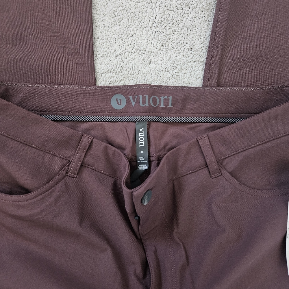 NWT Vuori | Meta Pant Athletic Slim Fit Chesnut 32", Mens 38 - Picture 7 of 10